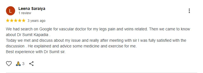 Verified Google review 11 for Dr. Sumit Kapadia