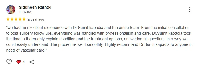 Verified Google review 6 for Dr. Sumit Kapadia
